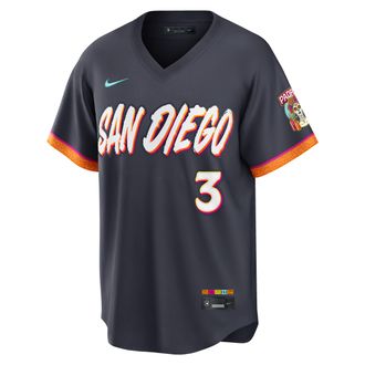 Nike Jackson Merrill San Diego Padres City Connect Nike Mens MLB Stadium Jersey in Black | RE260H3HPY9-5FS