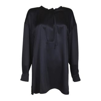 Giorgio Armani Blouses, female, Blue, Size: XL Silk Blouse