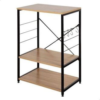 OEM Mueble Auxiliar - Aktive - 60 X 40 X 82 Cm - Acero Y Aglomerado - 2 Estantes - 4 Ganchos