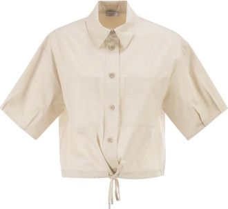 PESERICO Camicia con coulisse - Toni neutri