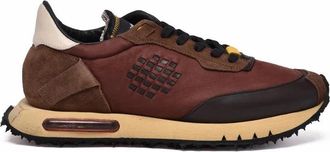 Bepositive Leather/Polyester Sneakers - Brown/Bordeaux