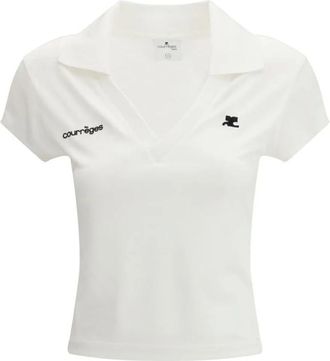 Courr&egrave;ges Donna, Top, Bianco, M, new