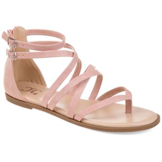 Journee Collection Women & apos;s Zailie Medium and Wide Width Flat Sandals