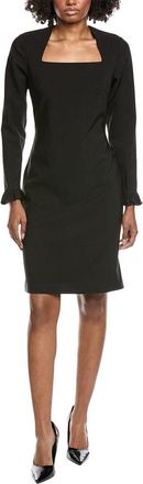 Mikael Aghal Solid Midi Dress