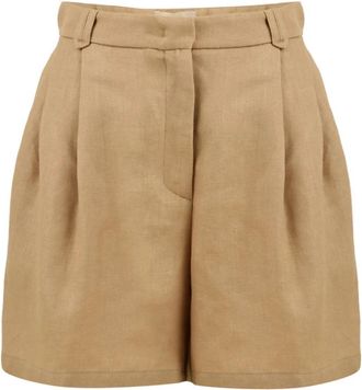 Drumohr Stijlvolle Beige Shorts - Dames - Bermuda - Beige - 2XS - Korte Broeken