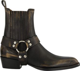 PARIS TEXAS Helena Enkellaarsjes - Dames - Cowboylaarzen - Zwart - 39 EU - Leer - Schoenen
