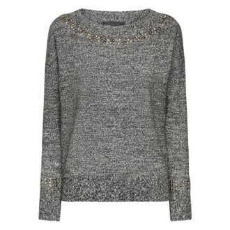 Elena Miro Dames, Truien, Grijs, Maat: L