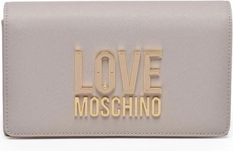 Love Moschino Saffiano Crossbody Bag With Metallic Logo Plaque