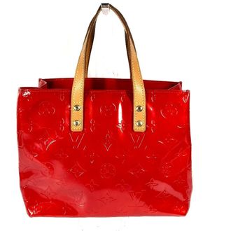 Louis Vuitton Red Color Rouge Monogram Vernis Handbag Tote Bag (Pre-Owned)