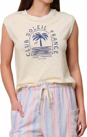 Sundry Club Soleil Cropped Muscle Tank In Lemon Tint