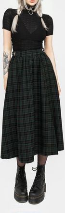Disturbia Nightingale Buckled Midi Skirt in Grey at Nordstrom, Size 10