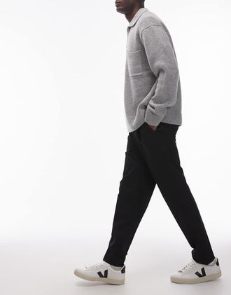 Topman Pantaloni eleganti affusolati neri-Nero