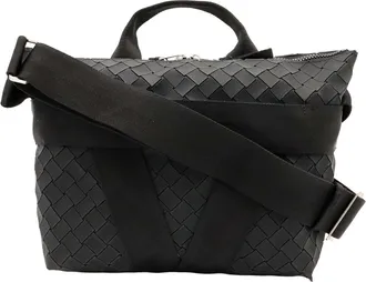 Bottega Veneta Black Intrecciato Handbag Shoulder Bag (Pre-Owned)