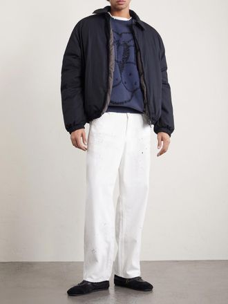 Neighborhood + Chito Savage Distressed Embroidered Cotton-Jersey Sweatshirt