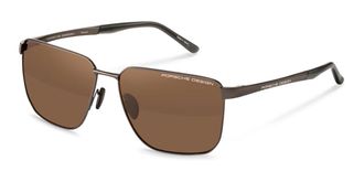 Porsche Design P86004 Polarized D406 Mens Sunglasses Brown Size 60