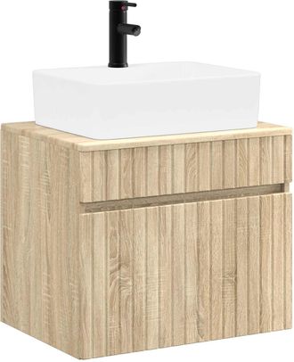 vidaXL Juego De Muebles De Ba&ntilde;o Roble Sonoma Madera De Ingenier&iacute;a Vidaxl