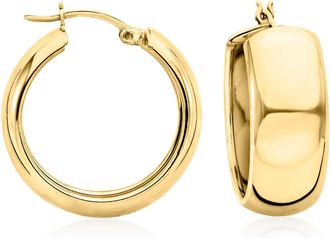 Ross-Simons 18kt Gold Over Sterling Wide Hoop Earrings