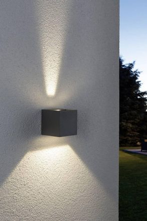 Paulmann Cybo Aplique De Pared Exterior Gris 8 Cm