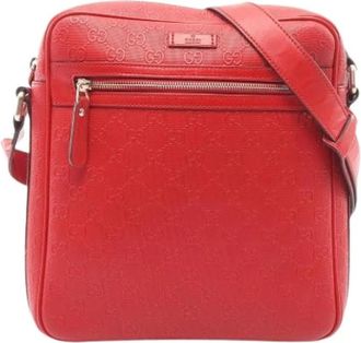 Gucci Pre-owned Vintage Schoudertas - Dames - Vintage Schoudertas - Rood - ONE Size - Leer - Vintage