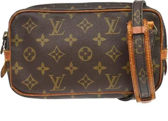 Louis Vuitton Pochette Marly Bandouliere Monogram Canvas Brown Canvas Handbag (Pre-Owned)