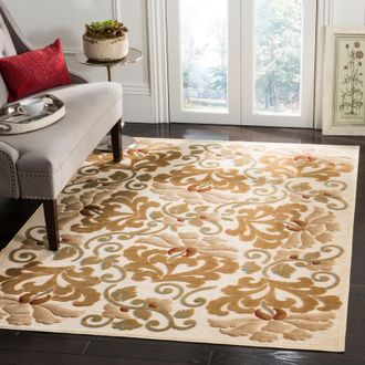 Safavieh Martha Stewart Machine Made Area Rug, Creme Transitional Style Easy Care