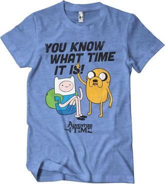 Adventure Time Officially Licensed Its Mens T-Shirt (Blue-Heather), X-Large