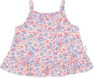 Huxbaby Vintage Floral Peplum Top in Dusty Pink Multi at Nordstrom, Size 6-12M Au