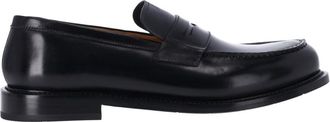 Premiata Black Leather Slip-On Loafers