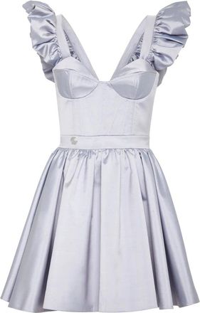 Philipp Plein Silk Mini Dress - Dames - Feestkleedjes - Paars - M - Polyester - Kleedjes