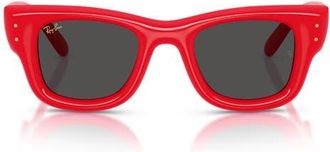 Ray-Ban 47mm Small Square Sunglasses in Red /Dark Grey at Nordstrom