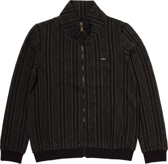 Freddy Felpa con collo alto e full zip in trama geometrica