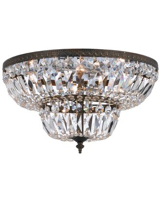 Crystorama 4-Light Flush Mount Swarovski Spectra Crystal