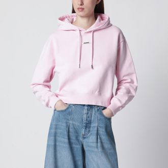 Jacquemus Pink hoodie with logo