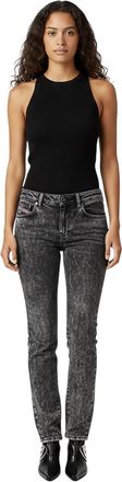 Diesel Slandy Super Skinny-jeans voor dames (Zwart/Grijs)