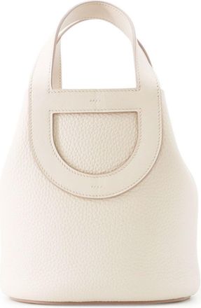 Herm&egrave;s Beige Light Beige Taurillon Clemence Leather Swift Leather Tote Bag (Pre-Owned)