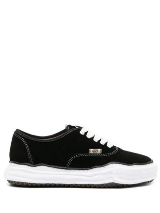Miharayasuhiro logo-patch low-top sneakers - unisex - Rubber/Leather/Canvas - 43 - Black