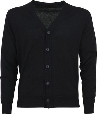 Altea Cardigans - Heren - Vesten - Zwart - L - Wol - Truien & Vesten