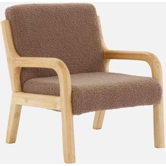 Sweeek Sweeek - Poltrona scandinava per bambini in legno, tessuto boucl&eacute;