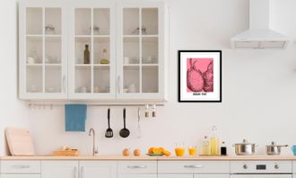 Queence Bild »Dragon Fruit« Essen Kunst Lebensmittel Obst Obst Bilder Schriftzug 1 Stk. tlg. gerahmt