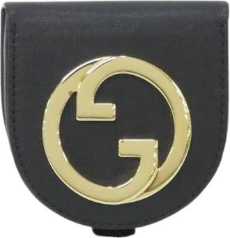 Gucci Pre-owned Wallets, male, Black, Size: ONE SIZE Pre-owned 698624 Leather Coin Case