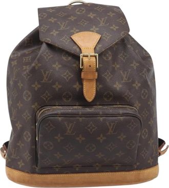 Louis Vuitton Vintage Montsouris Monogram Canvas Brown Canvas Backpack Bag (Pre-Owned)