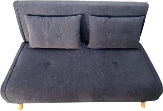 Concept Usine Sof&aacute; cama de pana gris para 2 plazas