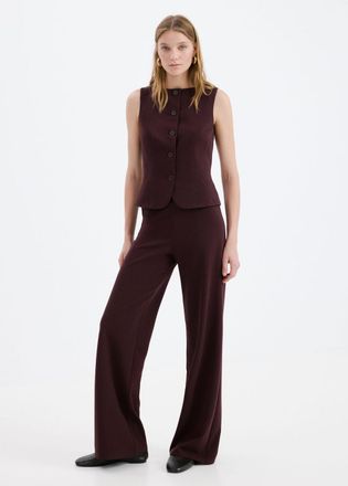 Mango Gilet completo bottoni bordeaux - Donna - XXS - MANGO