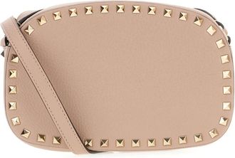 Valentino Garavani Small Rockstud Crossbody Bag - Dames - Schoudertassen - Roze - ONE Size - Leer - Tassen