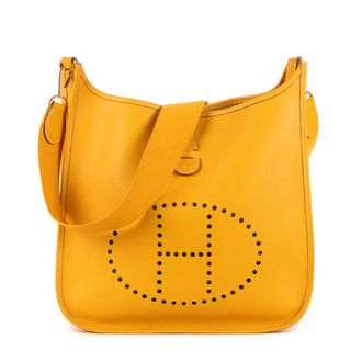 Herm&egrave;s Pre-owned Womens Evelyne I Shoulder Bag - Yellow - One Size