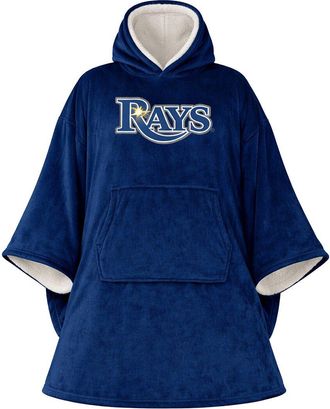 Pegasus Sports Tampa Bay Rays Mlb Logo Hooded Fleece Blanket Poncho