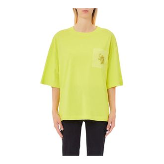 Liu Jo T-Shirts, female, Yellow, Size: XL Cotton T-shirt