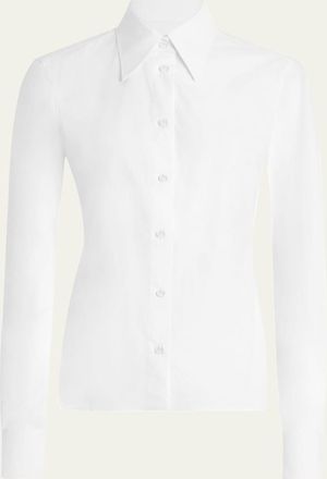 Dolce & Gabbana Cotton Poplin Fitted Button-Down Shirt