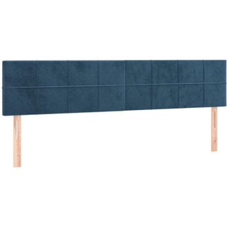 vidaXL Cabeceros 2 Unidades De Terciopelo Azul Oscuro 80x5x78/88 Cm Vidaxl