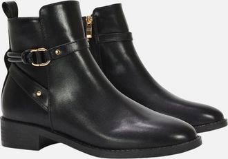 XY London Womens XY London Womens/Ladies Mollie Low Block Heel Ankle Boots - Black - Size: 4